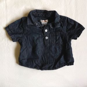 joe fresh denim popover shirt 3-6 months baby boy